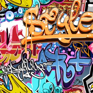 Papier Peint Graffiti Sur Le Mur – Image 1