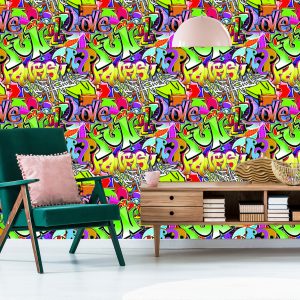 Papier Peint Graffitis Colorés – Image 6