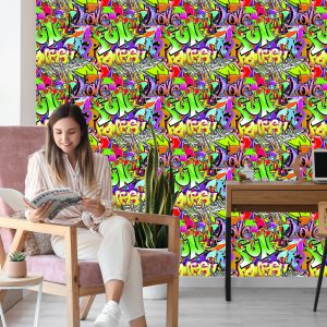 Papier Peint Graffitis Colorés – Image 7