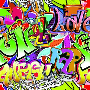 Papier Peint Graffitis Colorés – Image 1