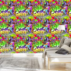 Papier Peint Graffitis Colorés – Image 3