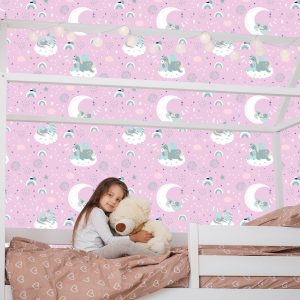 Papier Peint Pour Les Enfants - Licornes Endormies – Image 7