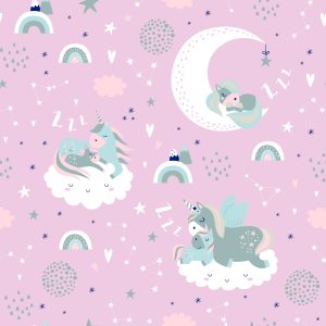 Papier Peint Pour Les Enfants - Licornes Endormies – Image 1