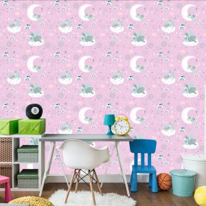 Papier Peint Pour Les Enfants - Licornes Endormies – Image 4