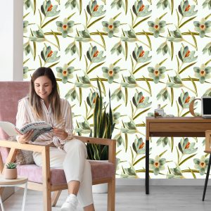 Papier Peint Fleurs De Crocus Vintage – Image 7