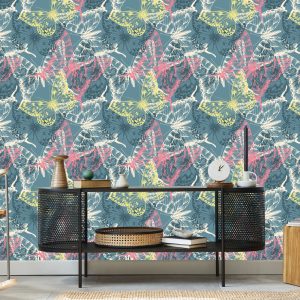 Papier Peint Mur Papillons Colorés Nature Couloir – Image 5