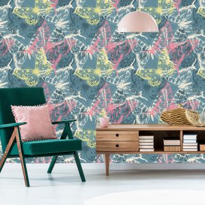 Papier Peint Mur Papillons Colorés Nature Couloir – Image 6