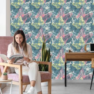 Papier Peint Mur Papillons Colorés Nature Couloir – Image 7