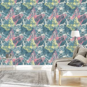 Papier Peint Mur Papillons Colorés Nature Couloir – Image 3