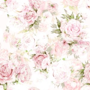 Papier Peint Pour Chambre Pastel Pivoines Fleurs Feuilles – Image 1