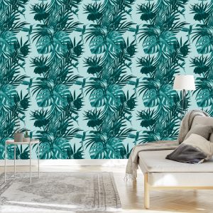 Papier Peint Colibris Et Feuilles – Image 3