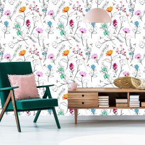 Papier Peint Fleurs Comme Peintes – Image 6