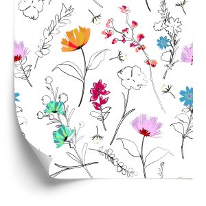 Papier Peint Fleurs Comme Peintes – Image 2