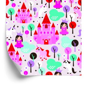 Papier Peint Château De Conte De Fées Pour Enfants Princess Horses – Image 2