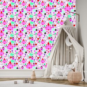 Papier Peint Château De Conte De Fées Pour Enfants Princess Horses – Image 3