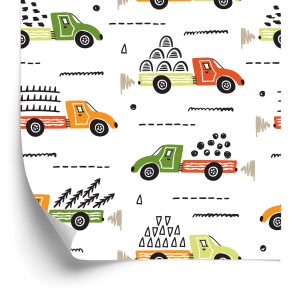 Papier Peint Arbres, Camions, Camions, Chambre D'enfants – Image 2