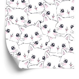 Papier Peint Pour Les Enfants - Petits Chats Heureux – Image 2