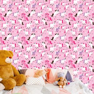 Papier Peint Pour La Chambre Des Filles Licornes Coeurs – Image 6