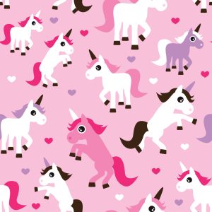 Papier Peint Pour La Chambre Des Filles Licornes Coeurs – Image 1