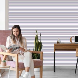 Papier Peint Rayures Rétro Horizontales – Image 7