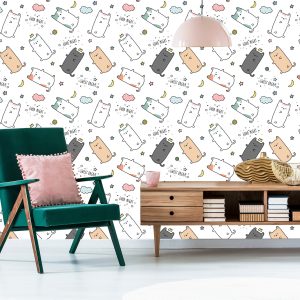 Papier Peint Pour Les Enfants - Chats Endormis – Image 6