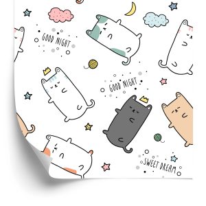 Papier Peint Pour Les Enfants - Chats Endormis – Image 2