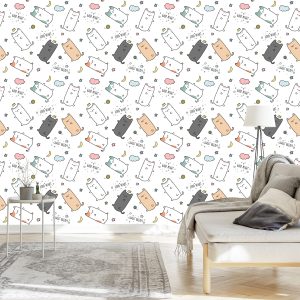 Papier Peint Pour Les Enfants - Chats Endormis – Image 3