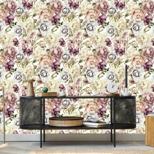 Papier Peint Fleurs Aux Couleurs Pastel – Image 5