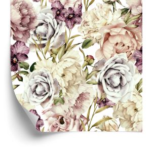 Papier Peint Fleurs Aux Couleurs Pastel – Image 2