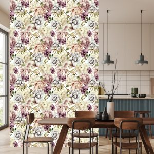 Papier Peint Fleurs Aux Couleurs Pastel – Image 4