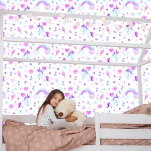 Papier Peint Pour Une Fille Des Licornes, Des Diamants, Des Coeurs – Image 7