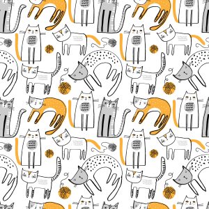 Papier Peint Chats De Style Scandinave Pour Les Enfants – Image 1