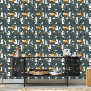 Papier Peint Chambre D'enfant Chats De Style Scandinave – Image 5