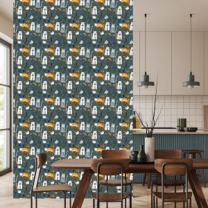 Papier Peint Chambre D'enfant Chats De Style Scandinave – Image 4