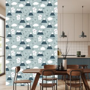 Papier Peint Ours En Peluche Parmi Les Nuages ​​Et Les Montagnes – Image 4