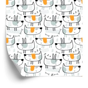 Papier Peint Pour Les Enfants, Des Chiens À La Scandinave – Image 2