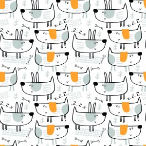 Papier Peint Pour Les Enfants, Des Chiens À La Scandinave – Image 1