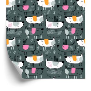 Papier Peint Chiens Dans Une Chambre D'enfant De Style Scandinave – Image 2