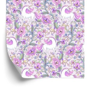 Papier Peint Licornes En Fleurs – Image 2