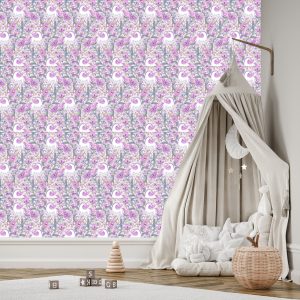 Papier Peint Licornes En Fleurs – Image 3