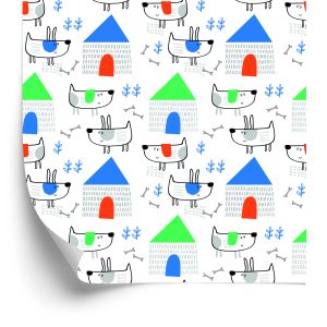 Papier Peint Chiens De Style Scandinave Pour Chambre D'enfant – Image 2