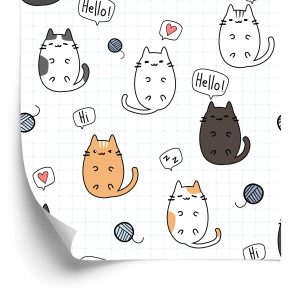 Papier Peint Pour Les Enfants - Chats Joyeux – Image 2