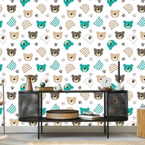 Papier Peint Pattes D'ours En Peluche Colorées – Image 5