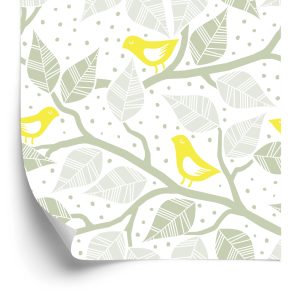 Papier Peint Oiseaux, Feuilles Et Branches – Image 2