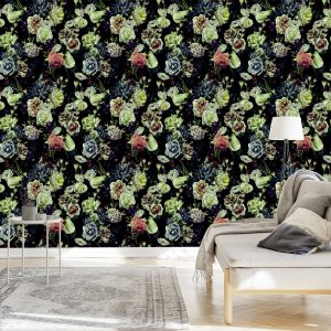 Papier Peint Roses Aux Couleurs Sombres – Image 3