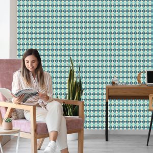 Papier Peint Mosaïque Murale Marocaine Pour Salon – Image 7