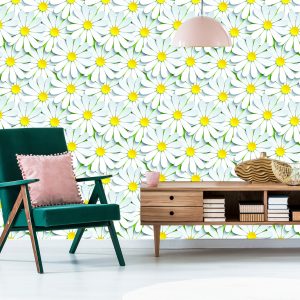 Papier Peint Fleurs - Camomille 3D – Image 6