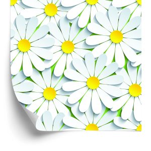 Papier Peint Fleurs - Camomille 3D – Image 2