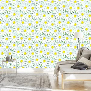 Papier Peint Fleurs - Camomille 3D – Image 3