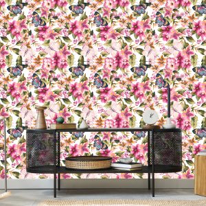 Papier Peint Feuilles De Papillons Colorés Pour La Cuisine – Image 5